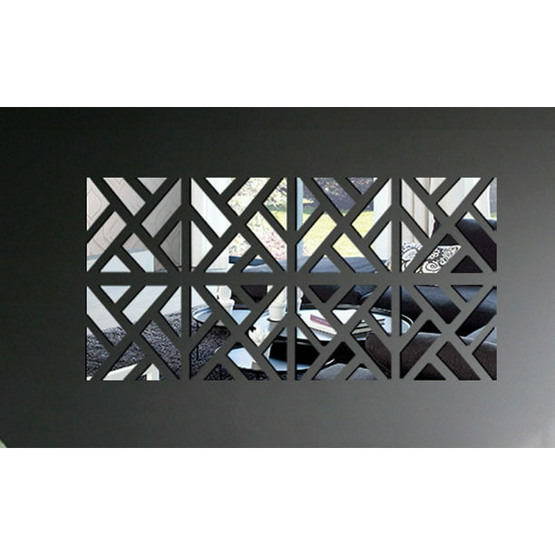 32pcs Removable 3D Mirror Acrylic DIY Art Wall Decor Decal Vinyl Home Sticker